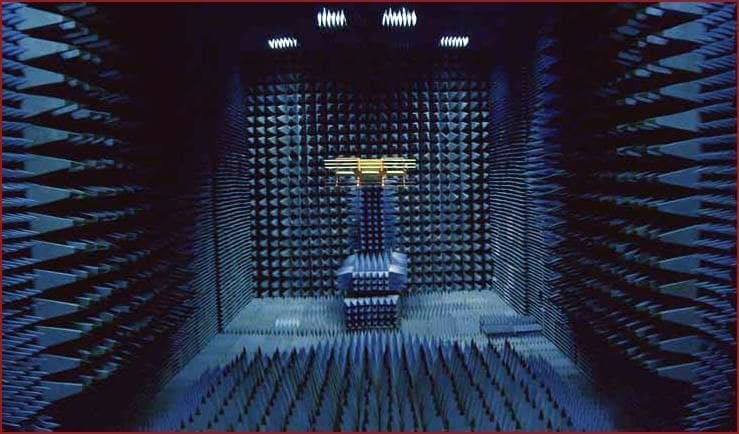 anechoic chamber against electromagnetic interference