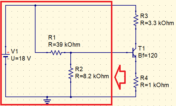 Aplicando Thévenin para polarização BJT