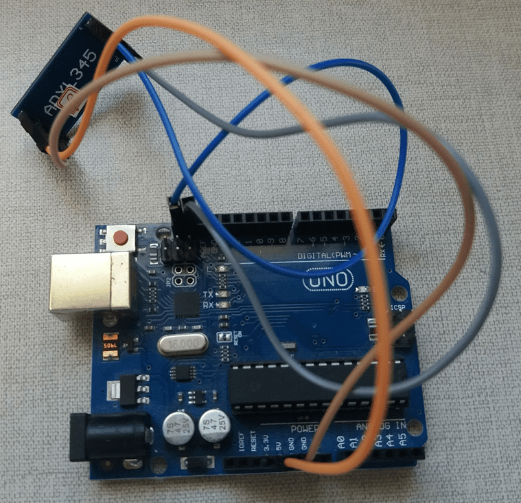 accelerometer connected to Arduino