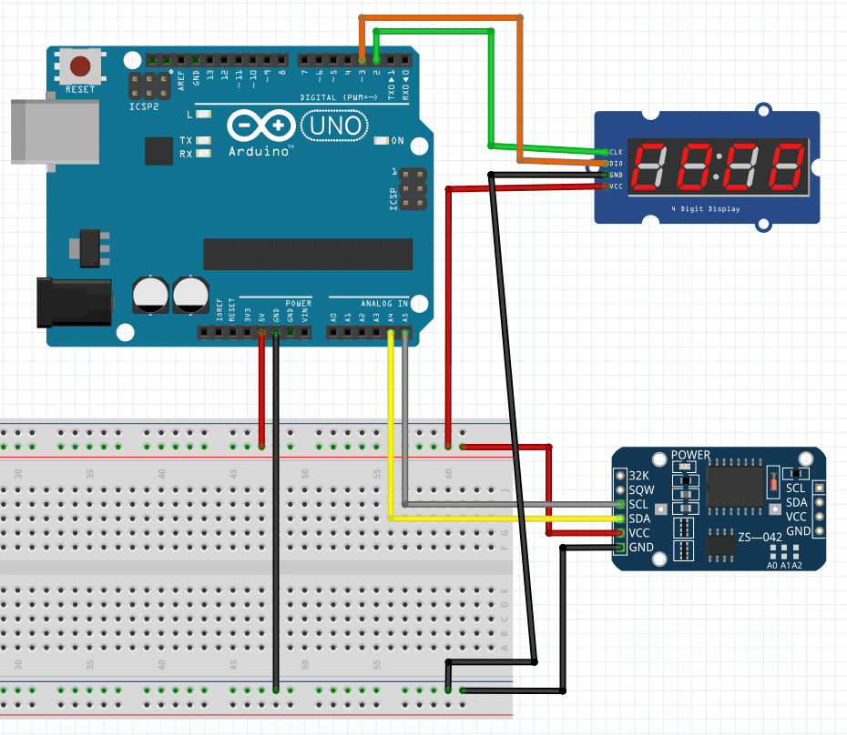 TM1637 com RTC e Arduino