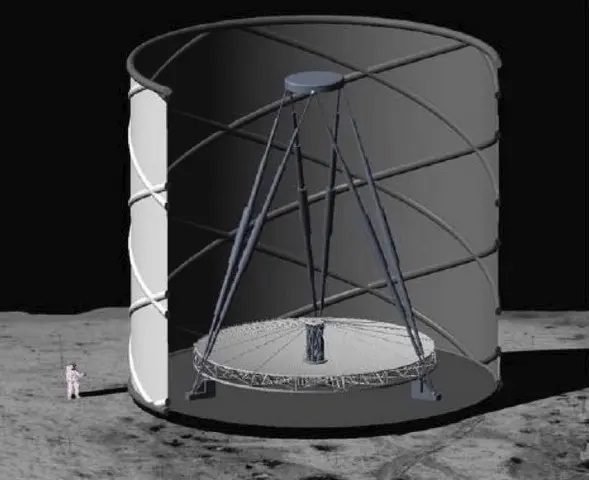 telescópio de espelho líquido na lua