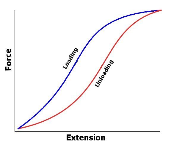 elastic material hysteresis