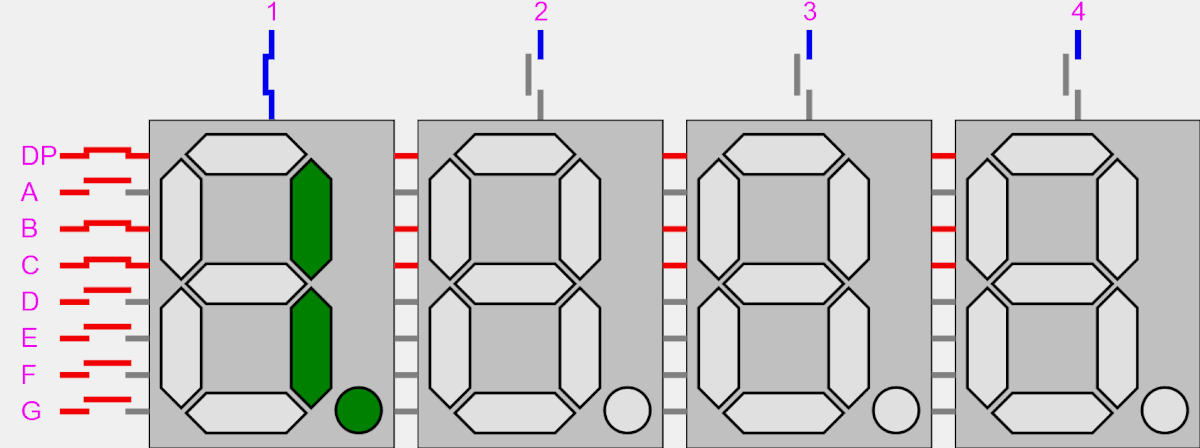 Multiplexing Led Array 4 LED arrays module with MAX7219 - Electrical e-Library